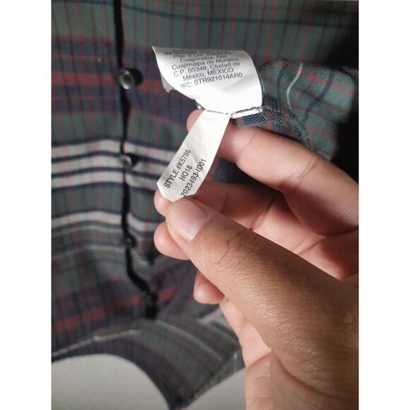 Madewell Button Up Top Womens Large Vneck Button Down Pineview Plaid Academia - Picture 4 of 8